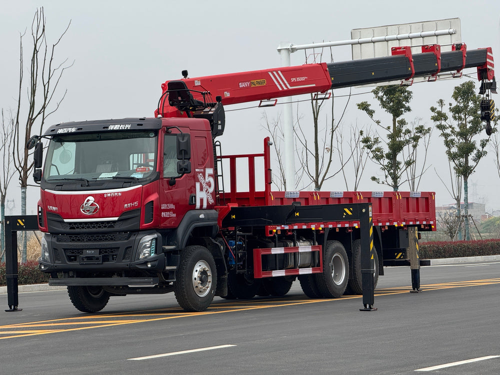Дунфэн 6×4, кран-манипулятор Palfinger с телескопической стрелой