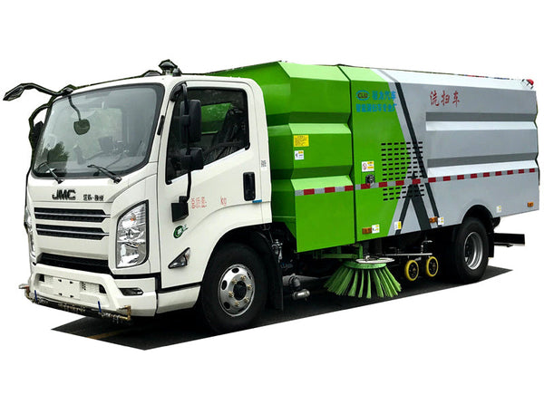 JiangLing 4X2 моющая и подметающая машина, бак для воды 5 куб.м, мусорный бак 4 куб.м.
